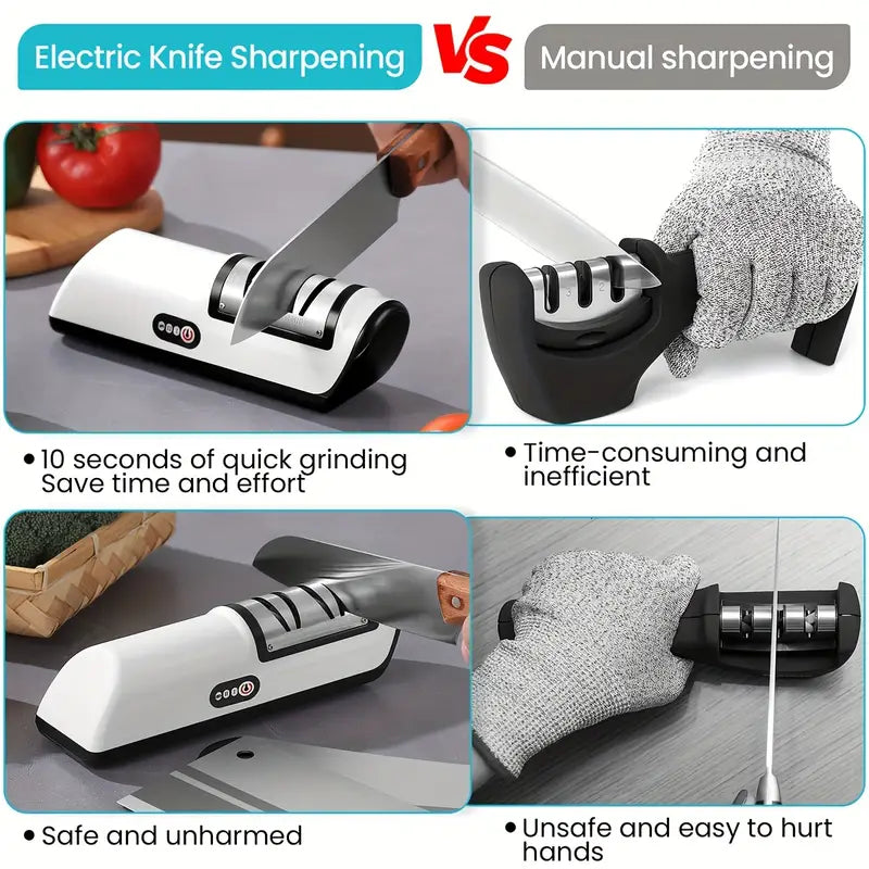 USB Rechargeable Electric Knife Sharpener